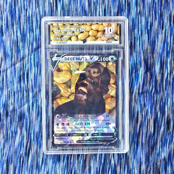 Deez Nuts Meme Pokemon Card - custom slab - Picture 3 of 8